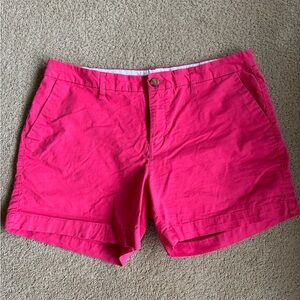 Old Navy Women’s Bright Pink Chino Shorts | Mid Rise Casual Summer